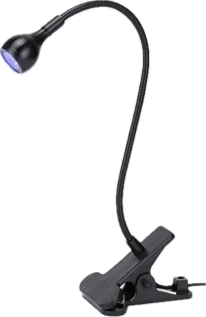 מנורת לד קליפס USB - לייבוש ג׳ל וטיפסים - שחור