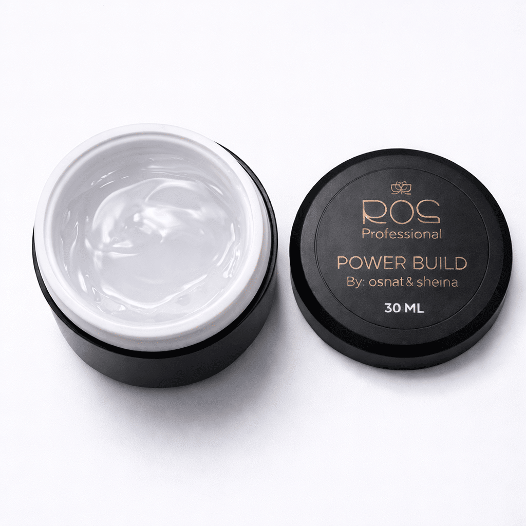 37E7B136-E446-4310-B9EC-3624F80F725B POWER BUILD ג׳ל בנייה בצנצנת עם סיבי פייבר לחיזוק ובניית ציפורניים