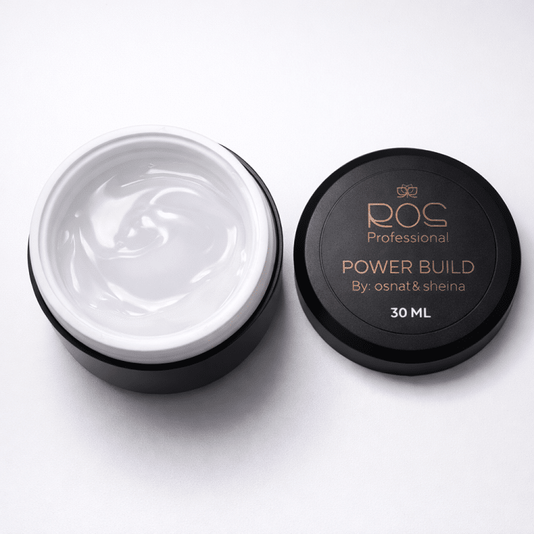 POWER BUILD ג׳ל בנייה בצנצנת עם סיבי פייבר לחיזוק ובניית ציפורניים