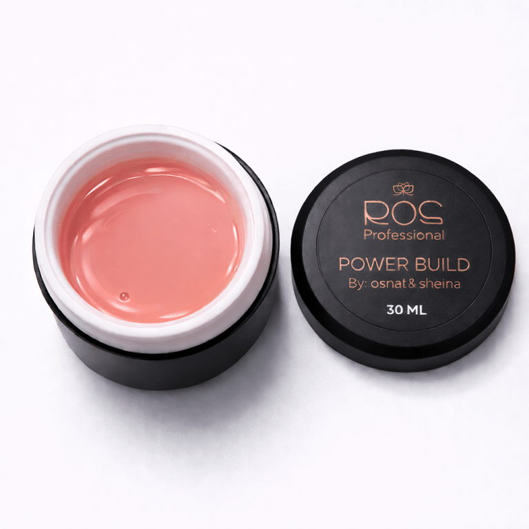 POWER BUILD ג׳ל בנייה בצנצנת עם סיבי פייבר לחיזוק ובניית ציפורניים